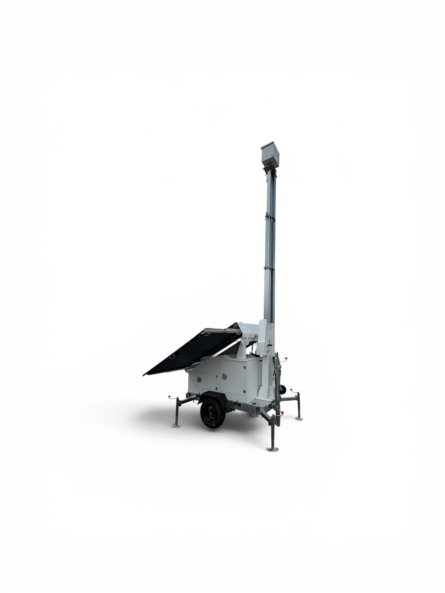 Trailer-mounted mobile solar surveillance unit